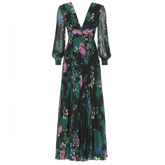 Badgley Mischka Pleated Gown, 8 - Picture 3 of 16